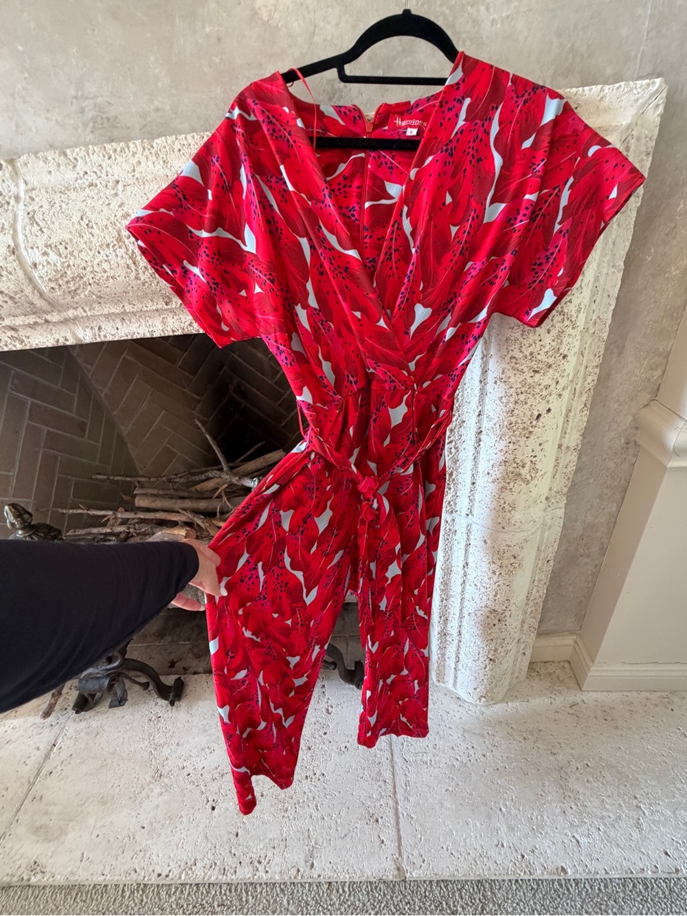 Heroin Red Floral Wrap Jumper